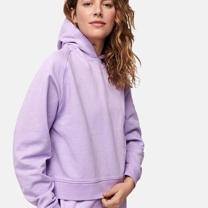 Cotton Terry Cropped Hoodie